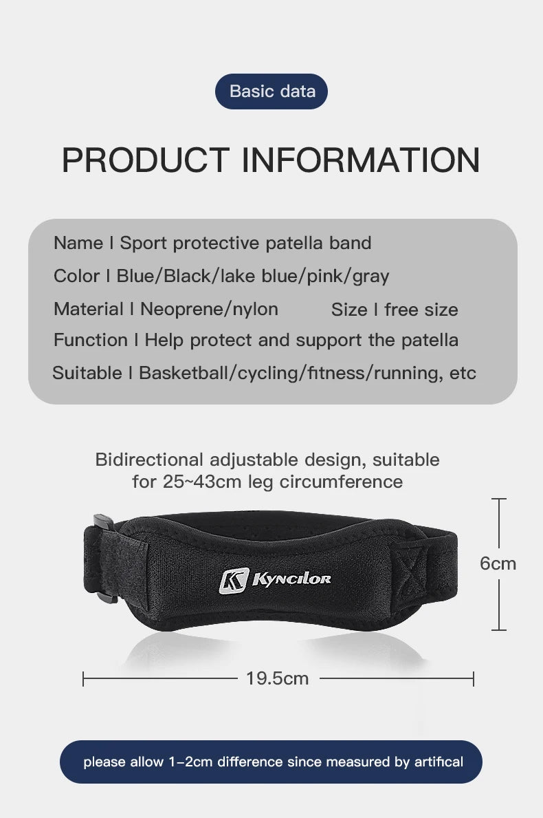 1 Bandeau Rotulien Réglable pour Tendon Rotulien Genouillère