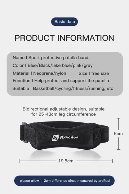 1 Bandeau Rotulien Réglable pour Tendon Rotulien Genouillère