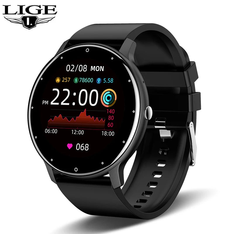 LIGE Smartwatch für Damen und Herren, wasserdicht, Android, IOS