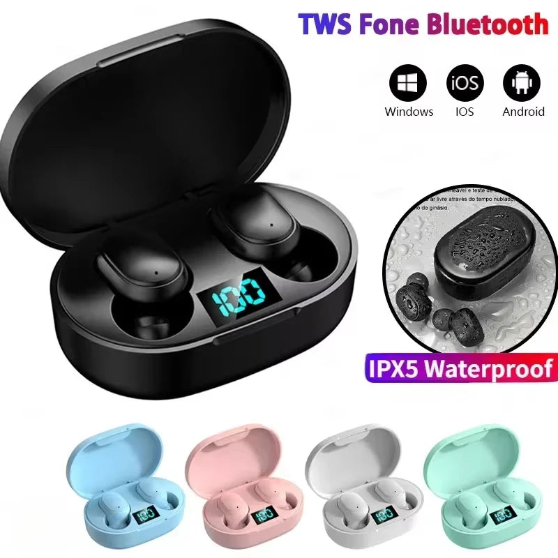 Écouteurs Bluetooth sans fil E6S avec réduction du bruit et microphone