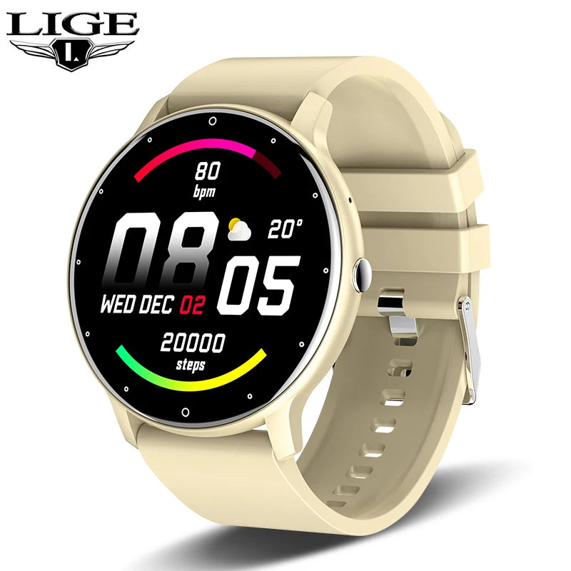LIGE Smartwatch für Damen und Herren, wasserdicht, Android, IOS