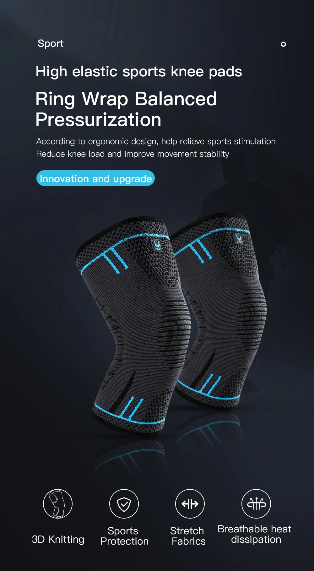 1 manchon de compression pour genou