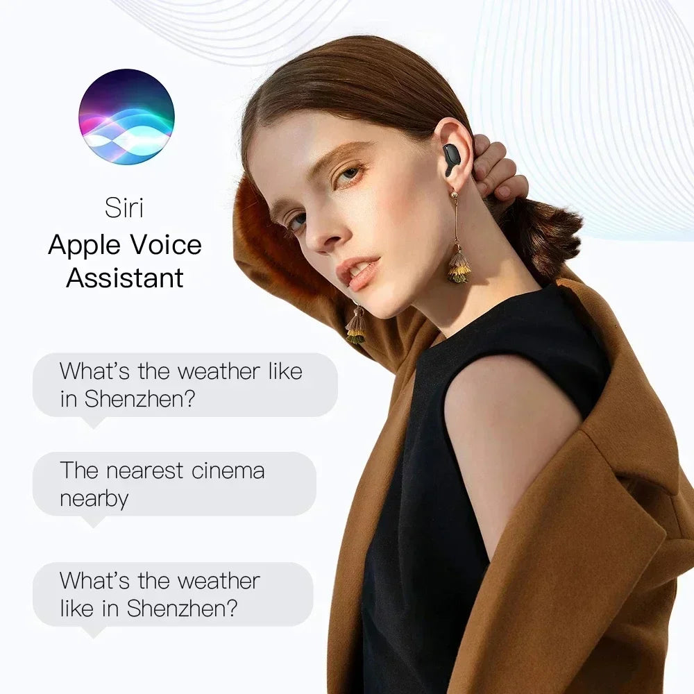 Écouteurs Bluetooth sans fil E6S avec réduction du bruit et microphone