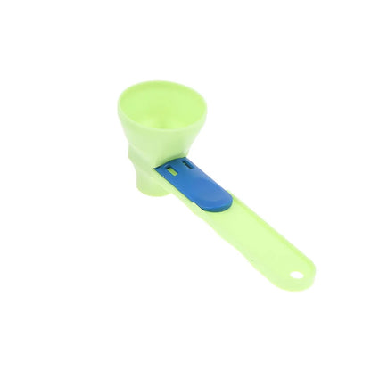 Plastic Scoop Funnel 2 in 1 Sliding Design For Any Powder