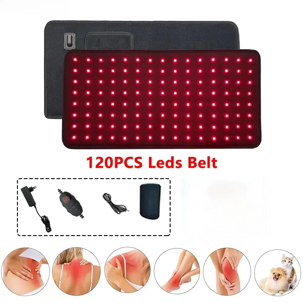 120 LEDs Rotlicht-Gürtel 660nm&850nm Infrarotlichttherapie für den Körper