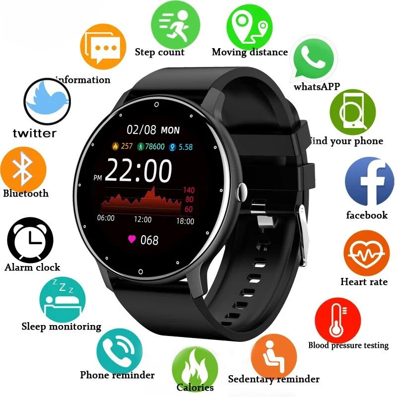 LIGE Smartwatch für Damen und Herren, wasserdicht, Android, IOS