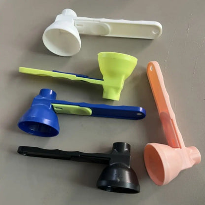 Plastic Scoop Funnel 2 in 1 Sliding Design For Any Powder