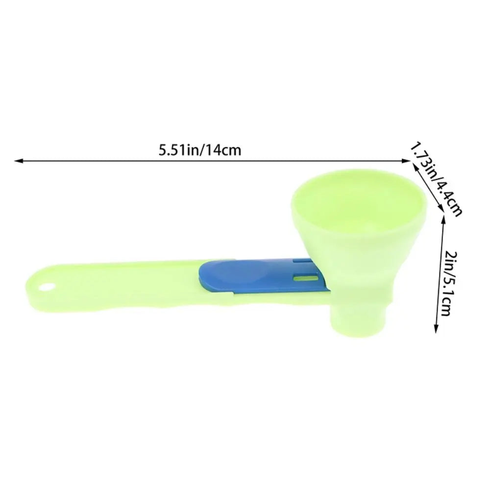 Plastic Scoop Funnel 2 in 1 Sliding Design For Any Powder