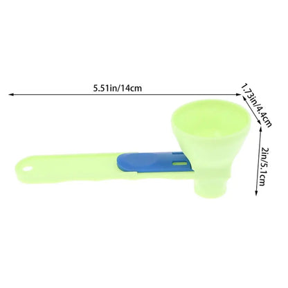 Plastic Scoop Funnel 2 in 1 Sliding Design For Any Powder