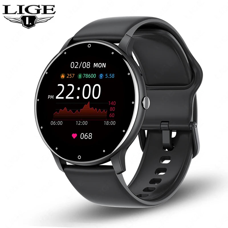LIGE Smartwatch für Damen und Herren, wasserdicht, Android, IOS