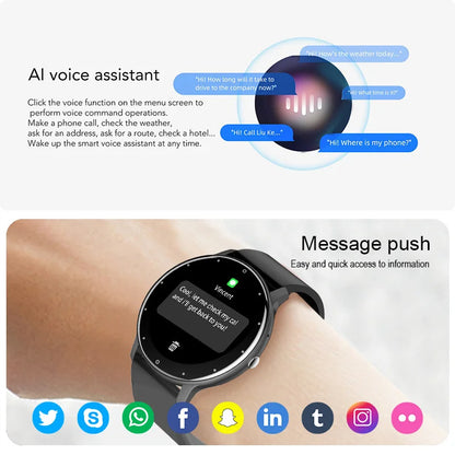 LIGE Smartwatch für Damen und Herren, wasserdicht, Android, IOS